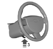 3. Lock the steering column.