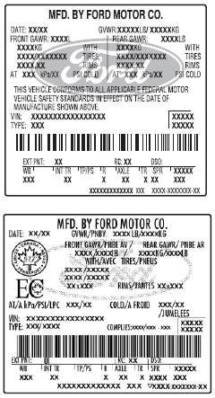 WARNING: Exceeding the Safety Compliance Certification Label vehicle weight