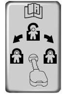 When these locks are set, the rear doors cannot be opened from the inside.