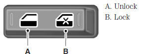 Press the control to lock or unlock the rear window controls.