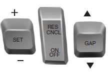 The controls for using your cruise control are located on the steering wheel.