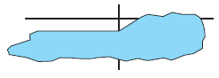 There is a distinct cut-off (change from light to dark) in the left portion of