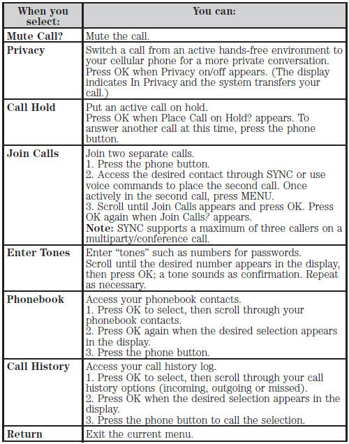 Accessing Features through the Phone Menu