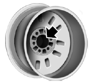 Note: Inspect the wheel pilot hole and mounting surface prior to installation.