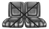 WARNING: Do not drive the vehicle when the third-row seat is rotated backwards.