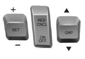 The controls for using your cruise control are located on the steering wheel.