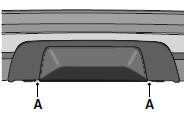 1. Loosen the two 1⁄4-turn fasteners (A) in the bottom of the cover by turning