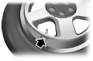 Note: Each road tire is equipped with a tire pressure sensor located inside