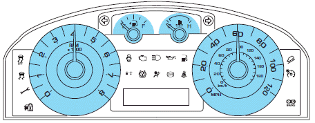 Speedometer: Indicates the current vehicle speed.