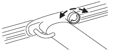 2. Slide the cross-bar to the end of the rail.