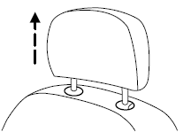 3. Lower the head restraint by pressing and holding the guide sleeve adjust/release