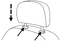 Properly adjust the head restraint so that the top of the head restraint is even