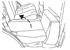 2. Rotate seat cushion down into the seating position making sure that the seat