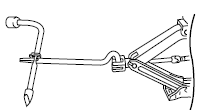 Be sure to place the jack away from the rear edge of the rocker to avoid damaging