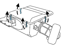 2. Pull the air filter housing cover away.