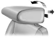 1. Fold the outboard head restraint by pulling the head restraint release strap.