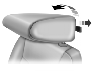 1. Fold the outboard head restraint by pulling the head restraint release strap.